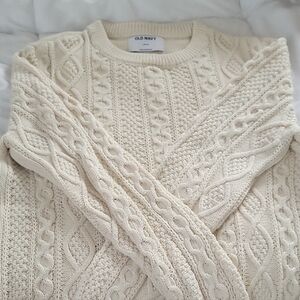 Old Navy Ivory Cable Knit Sweater